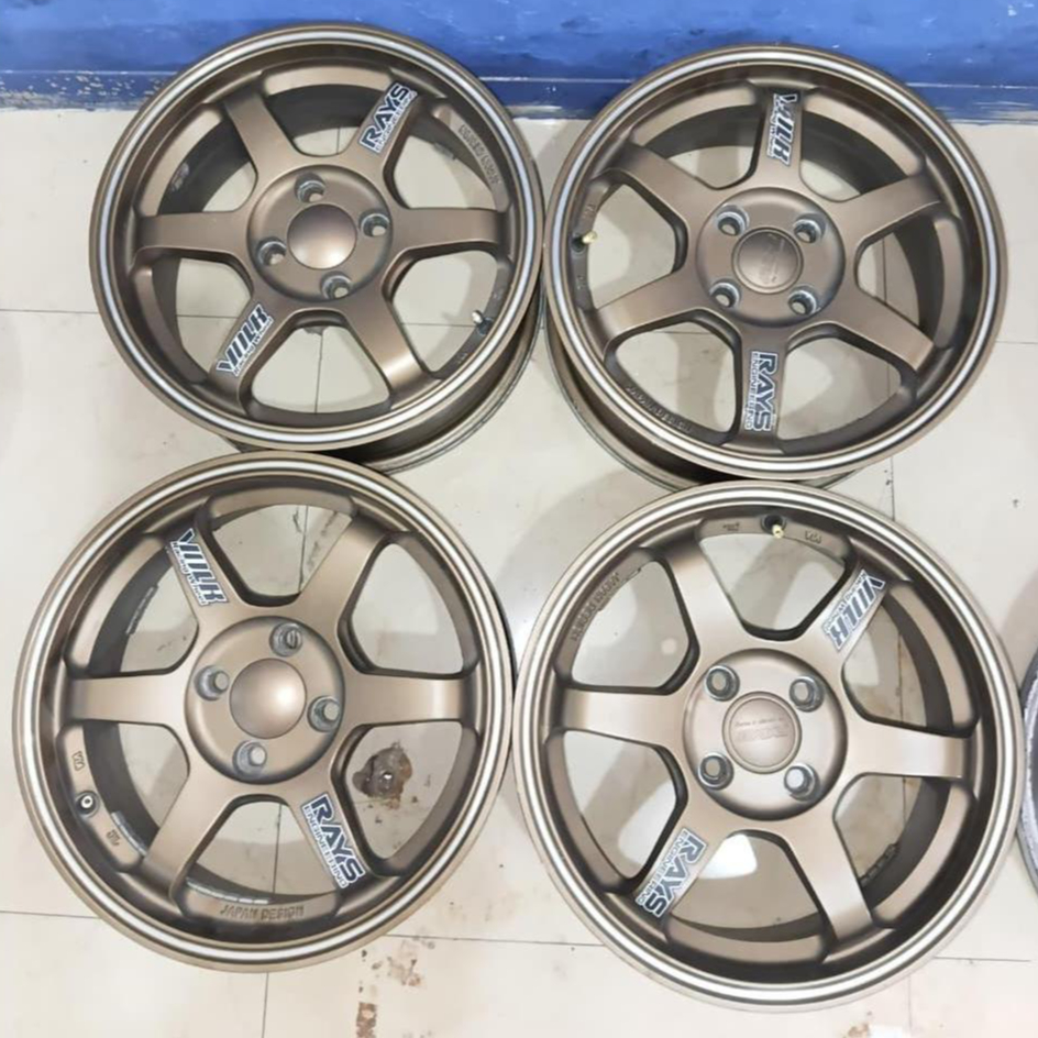 Velg Pelek Bekas Racing Ring 15 Lebar 6.5 Lubang Baut 4x100