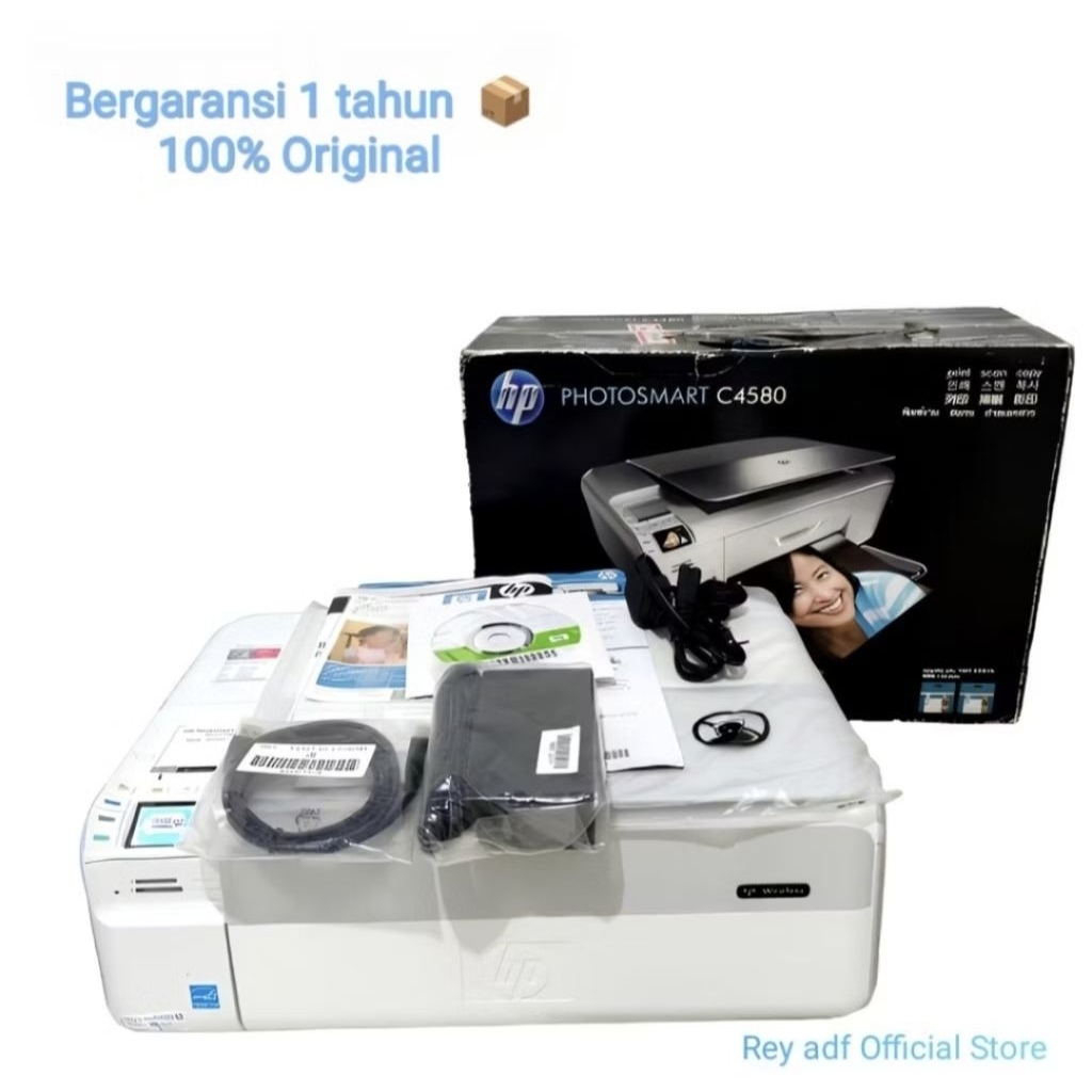 HP Photosmart C4580 All-in-One Printer Print Scan Copy WiFi | Baru New Old Stock Murah Cuci Gudang