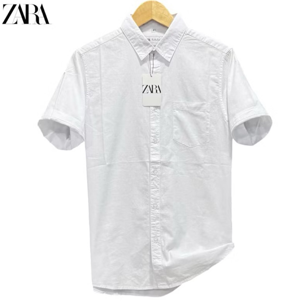kemeja lengen pendek pria zara terbaru kemeja pria bahan katun twill premium kemeja pendek pria kasu