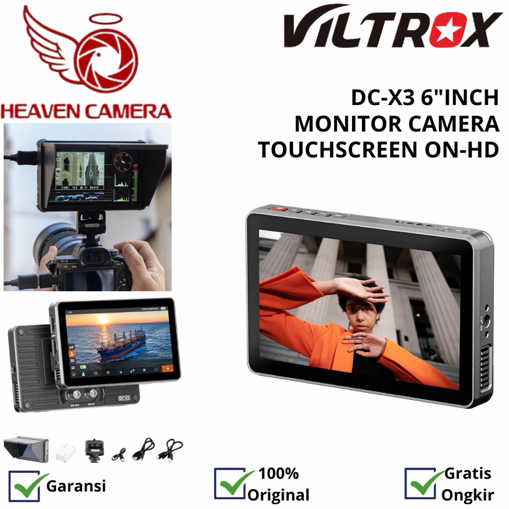 Viltrox DC-X3 6 Inch FHD 2000 Nits Touchscreen Camera Monitor Garansi Resmi