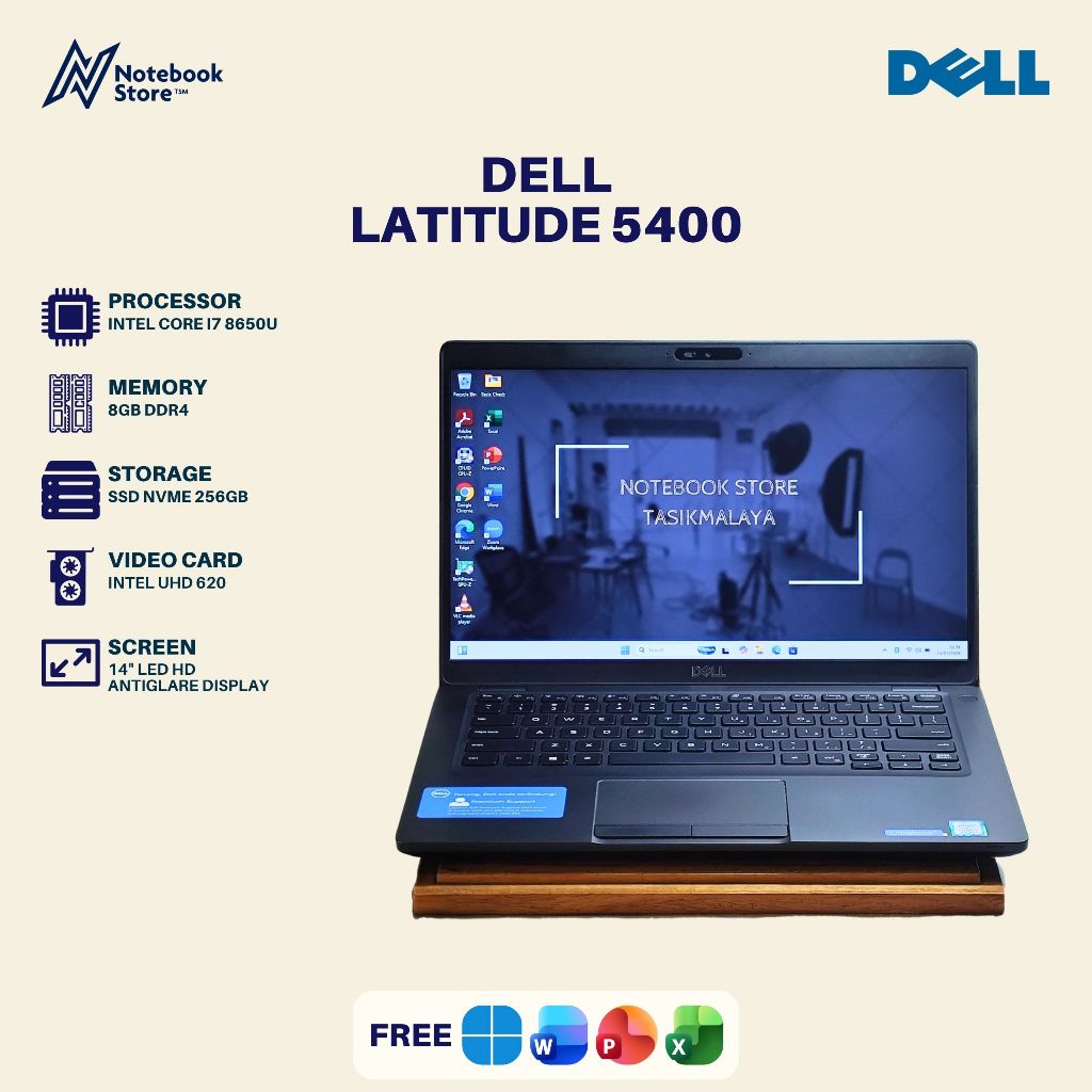 Dell Latitude 5400 Core i7 8650U Gen 8 8GB/256GB 14 inch Ultrabook Laptop Windows