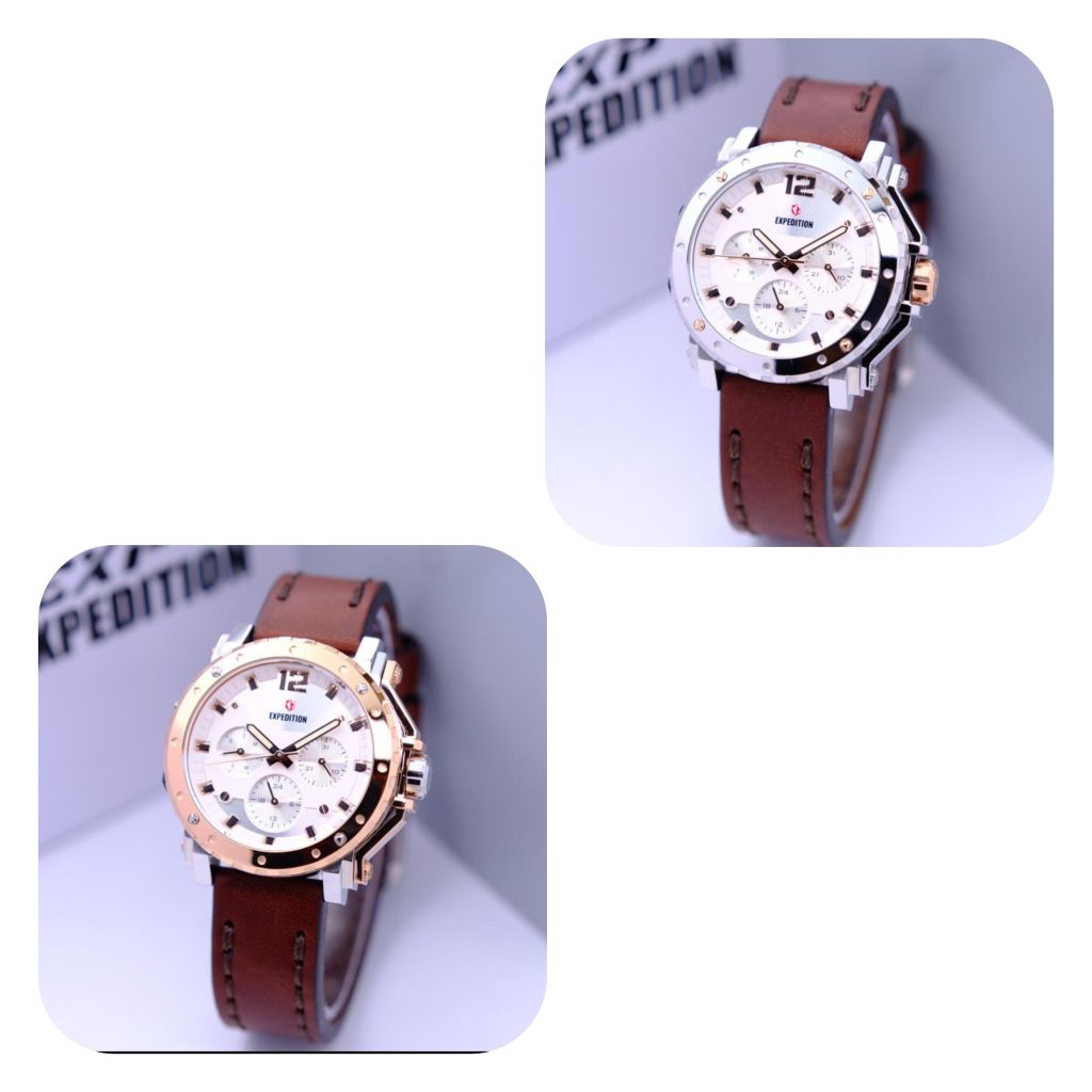 JAM TANGAN WANITA EXPEDITION EXP 6402 E6402 ORIGINAL GARANSI RESMI SATU TAHUN -SILVER ROSEGOLD