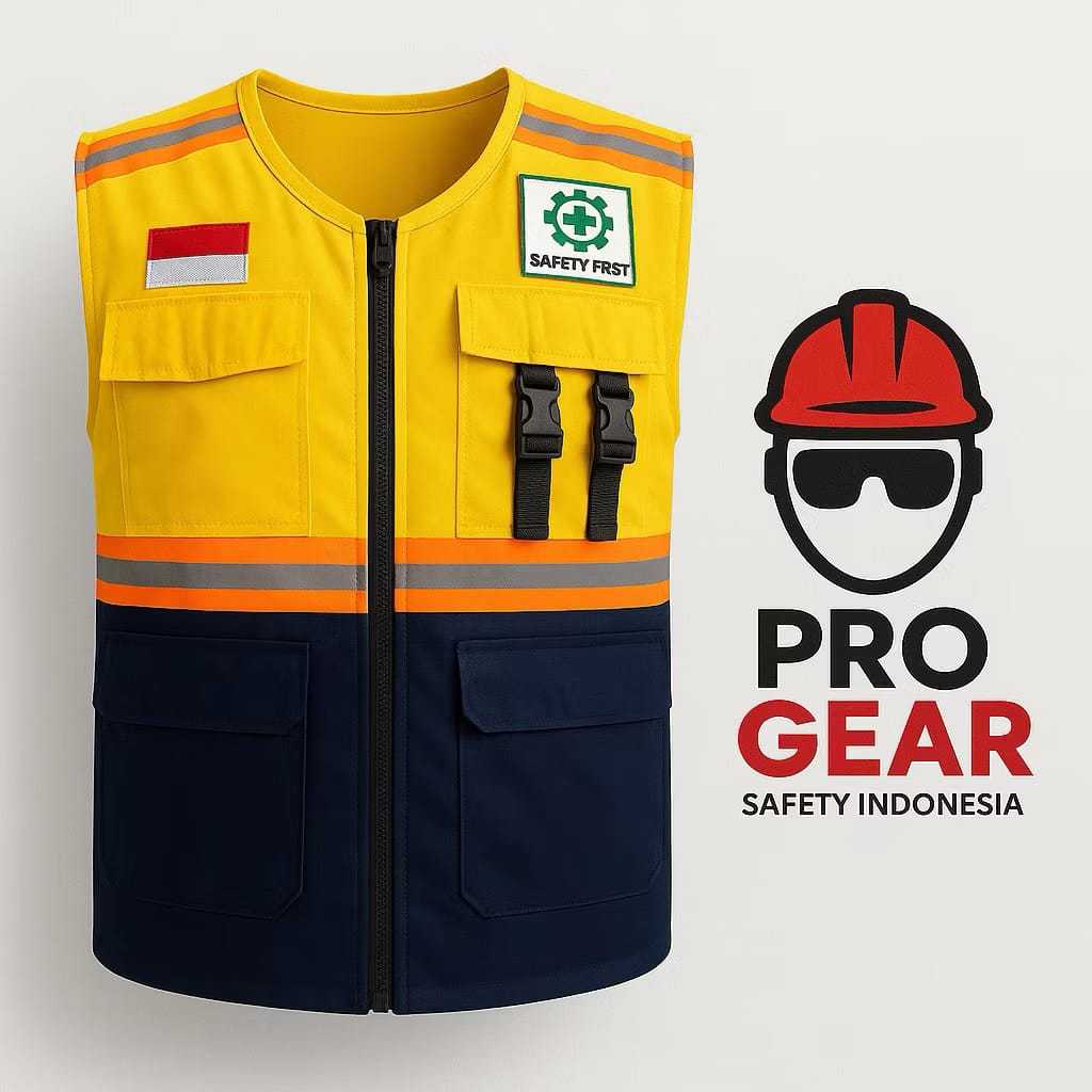 Rompi Kerja | Rompi Safety | Rompi Safety Kontraktor Premium | Rompi Vest Safety K3 Original