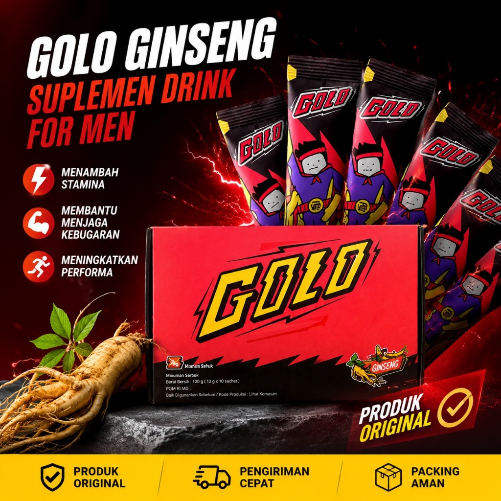Mr Gold Golo Official Minuman Bubuk Instan Rasa Royal Jelly Original