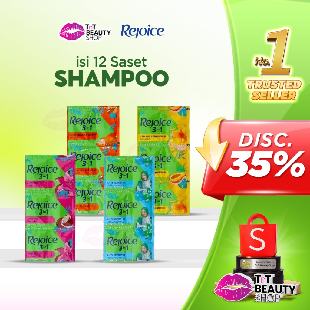 Sampo Rejoice Renceng 10ml isi 12 Sachet Shampo | TnT Beauty Shop