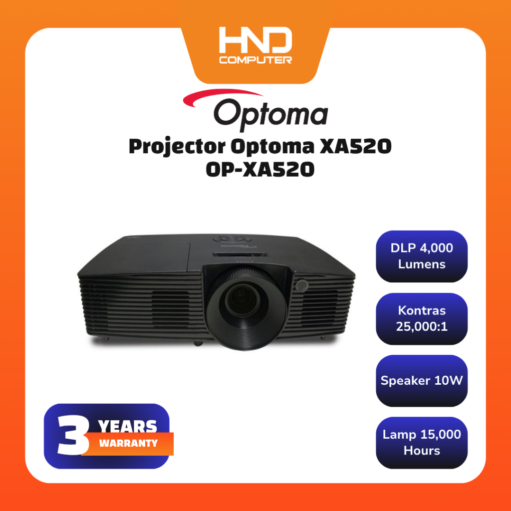 PROYEKTOR OPTOMA XA520/XGA 3800 Lumens DLP HDMI PROJECTOR BRIGHTNESS