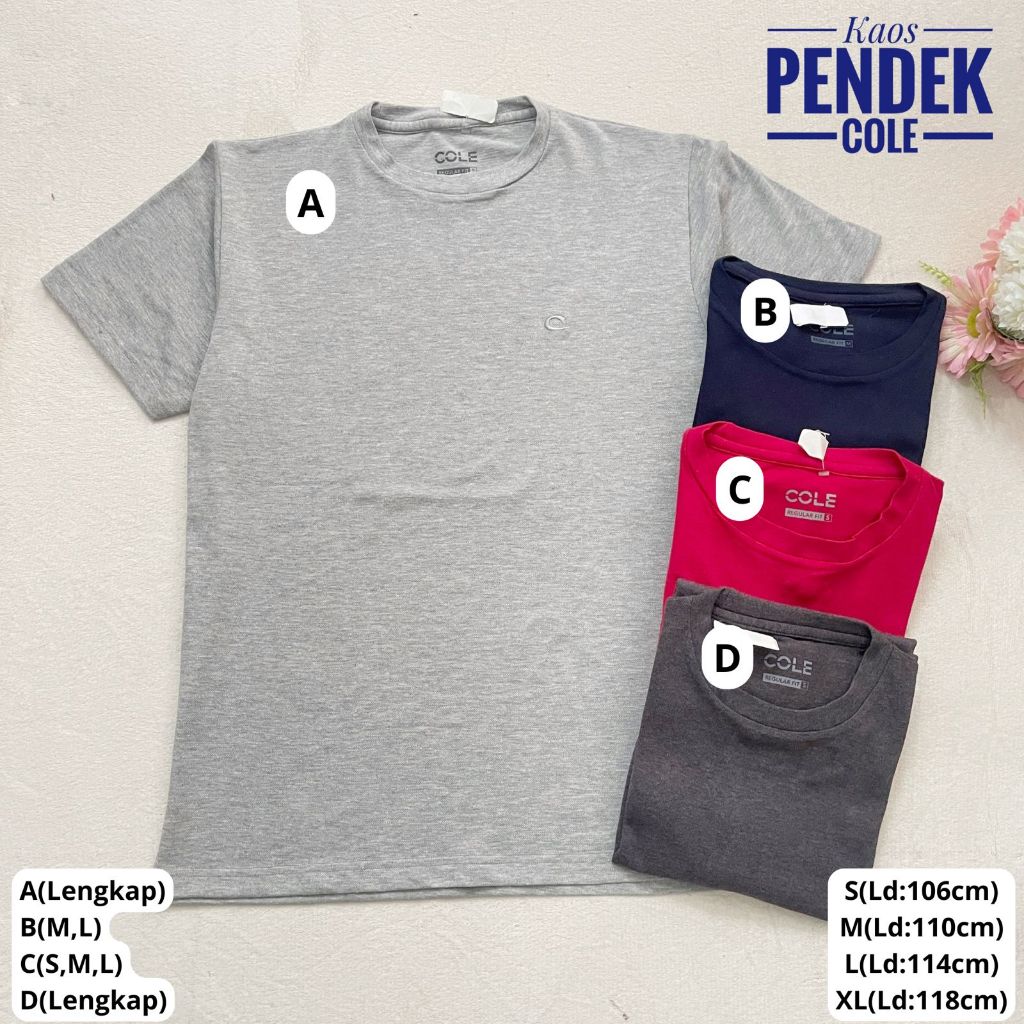 KAOS OBLONG PENDEK COLE ORIGINAL