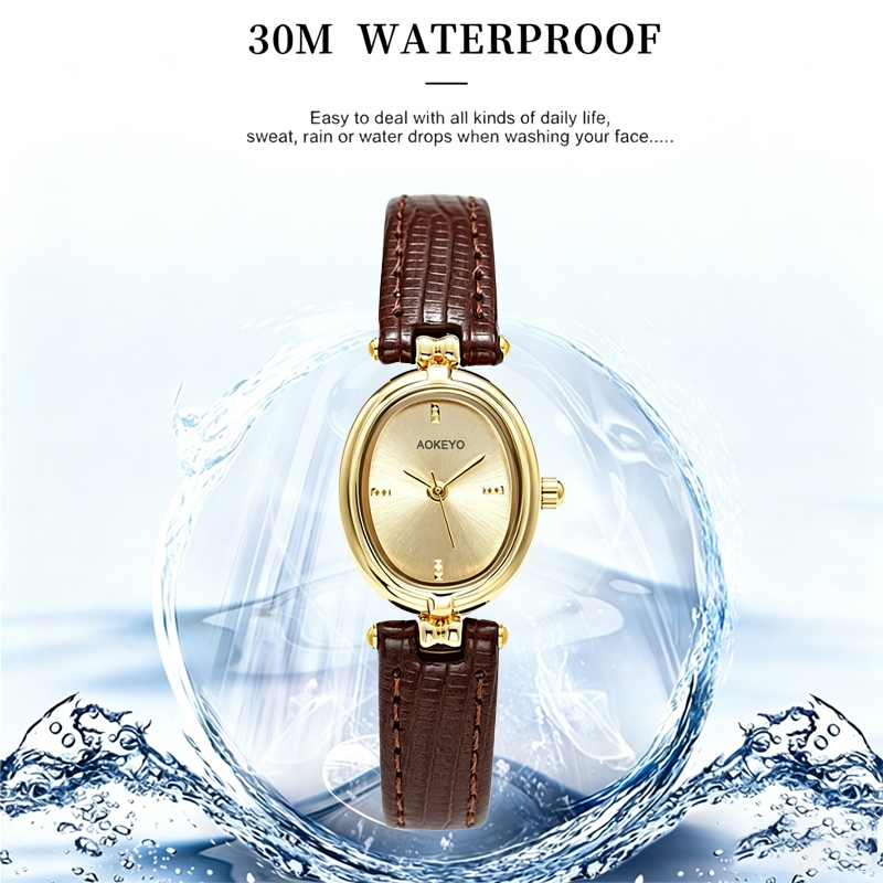 BIG PROMO AOKEYO G08 Jam Tangan Wanita Jam Tangan Kulit Korean Style Jam Tangan Fashion Jam Tangan