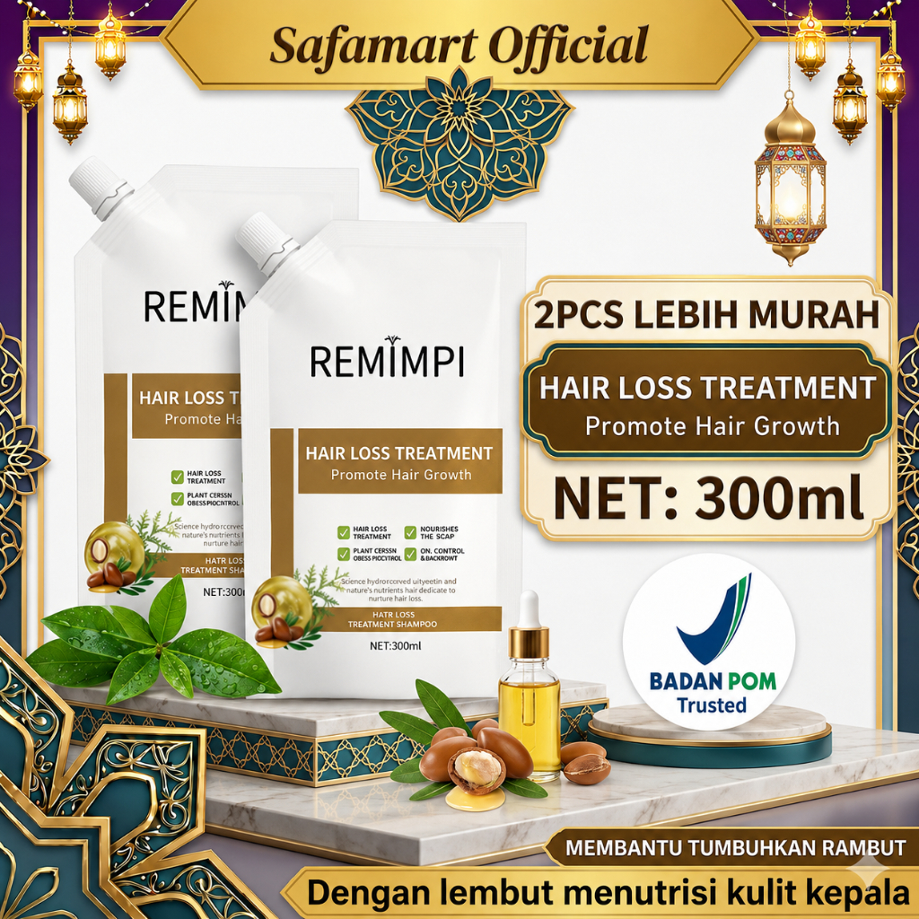 PAKET 2PCS REMIMPI Hair Loss Treatment Shampoo Remimpi Original Penumbuh Rambut Shampo Anti Ketombe