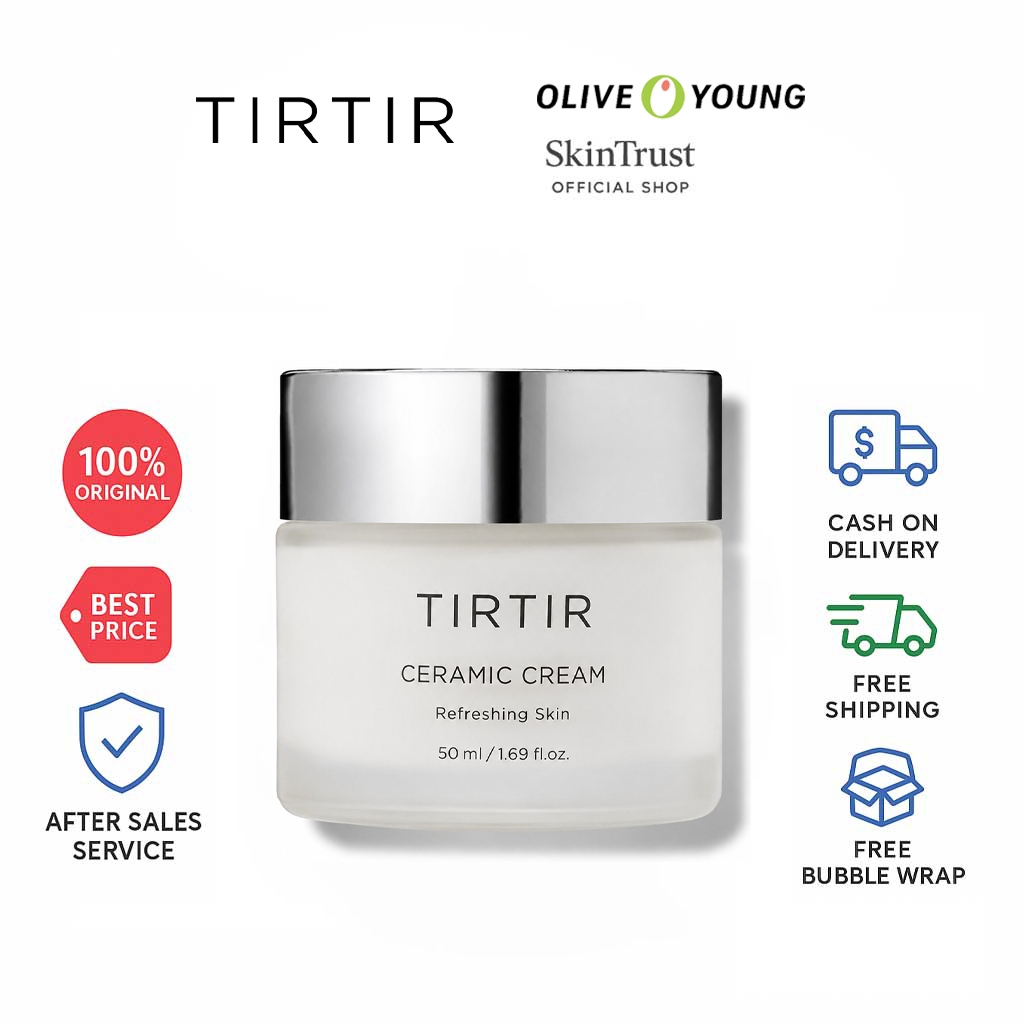 TIRTIR Ceramic Cream Natural Ceramide Moisturizer 50ml Pelembap Wajah Korea untuk Skin Barrier Kulit
