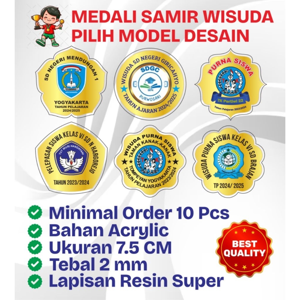 Medali/wisuda/samir/resin