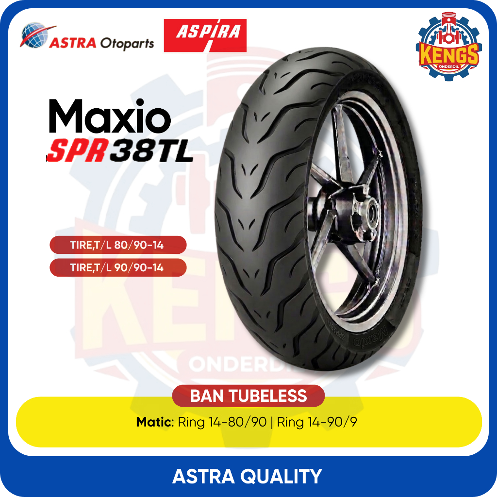 Ban Tubeless Aspira SPR38TL Ring 14 - Ban Motor Beat Vario Scoopy Mio Original Astra