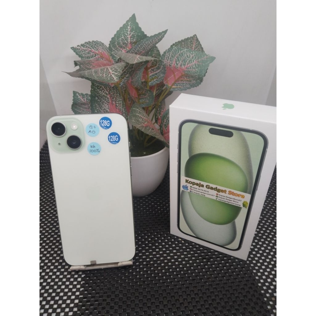 iphone 15+ inter al operator BH100% internal 128 second fullset