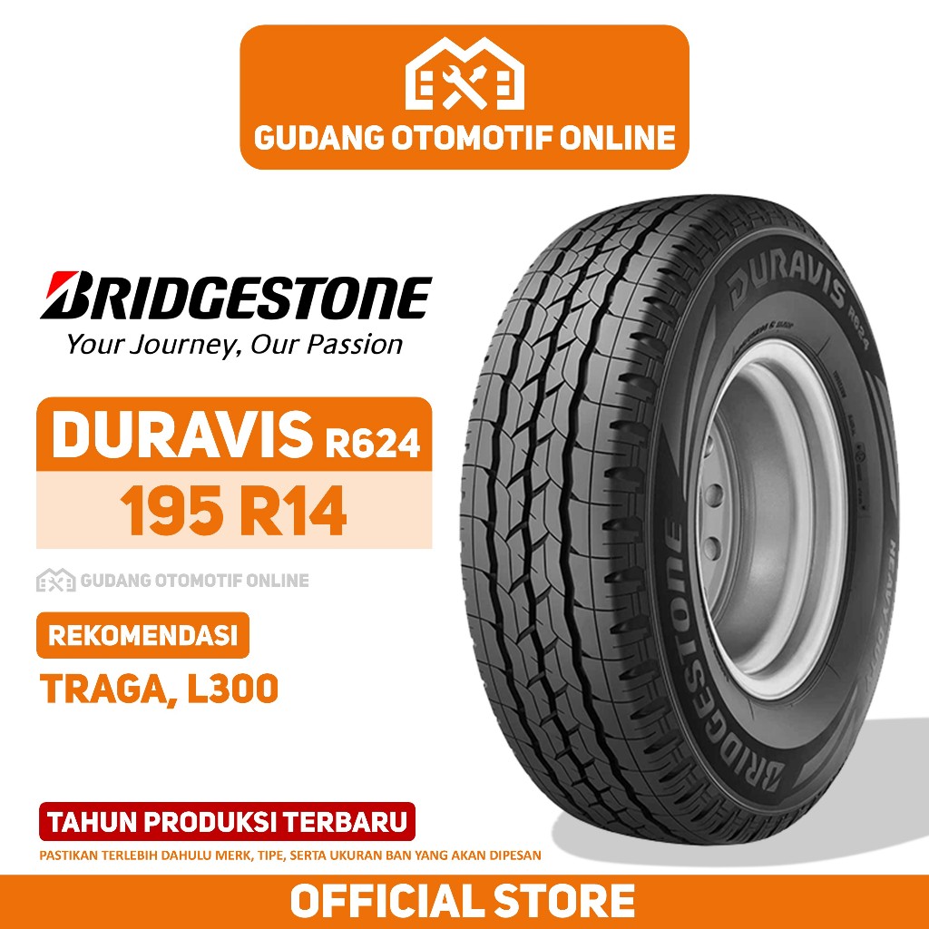 Ban Bridgestone Duravis R624 195 R14 Ban Mobil Traga L300