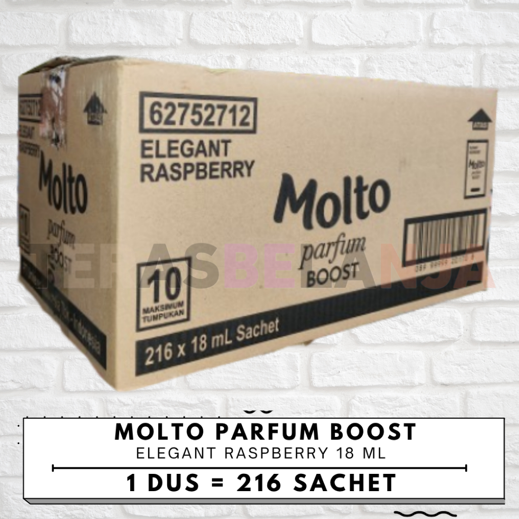 MOLTO 1000 Pelembut dan Pewangi Pakaian Konsentrat Wangi Tahan Lama 18 ml Sachet - 1 Dus / 216 Pcs