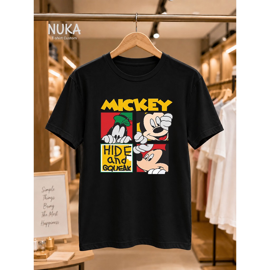 Nuka Custom - Kaos Unisex Nuka Motif Mickey Mouse Kolase