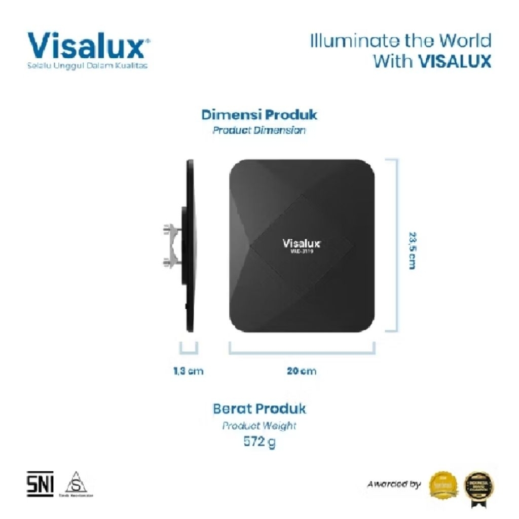 Visalux Diamond Digital TV Antenna Indoor Outdoor - Antena Digital Luar Dalam Ruangan denga stabil d