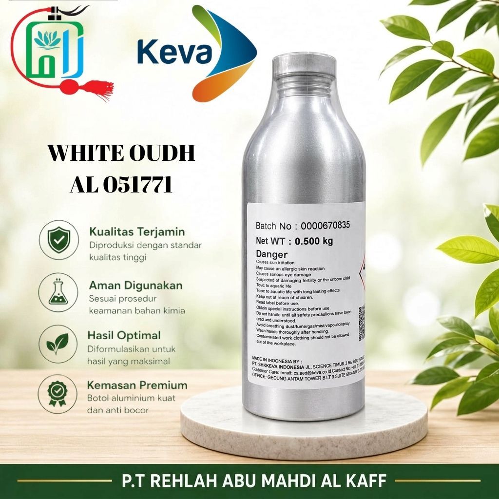 white oud al 051771 BY KEVA INSPIRED white oud  KEMASAN SEGEL 500 gram ORIGINAL PABRIK