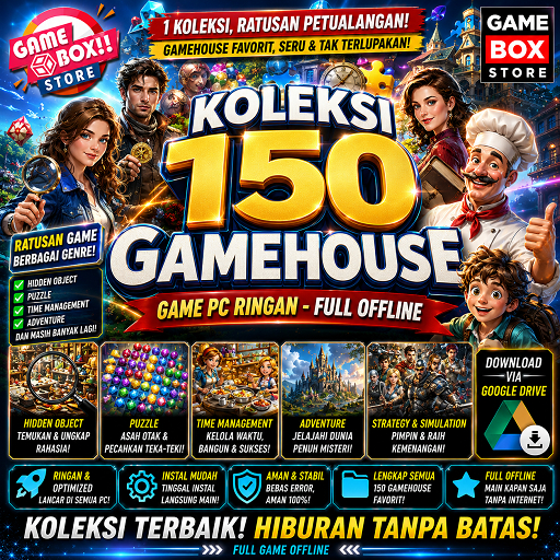 KOLEKSI 150 GAMEHOUSE GAME PC RINGAN
