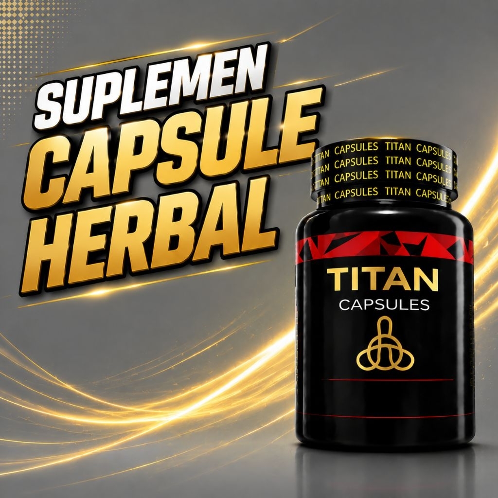TITAN KAPSUL RED Suplemen Herbal untuk Stamina Tubuh