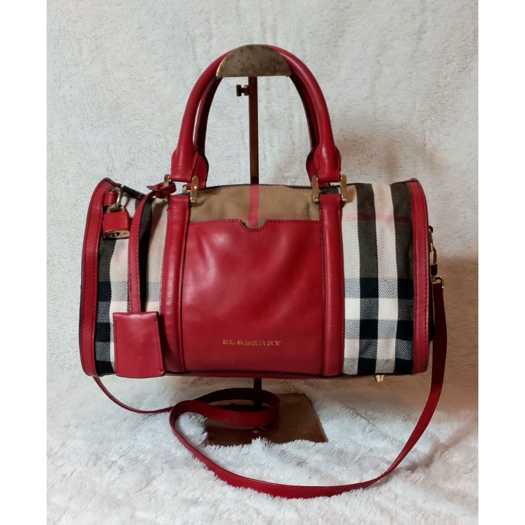 Tas Preloved Second Burberry* Burberong House Check Alchester Speedy