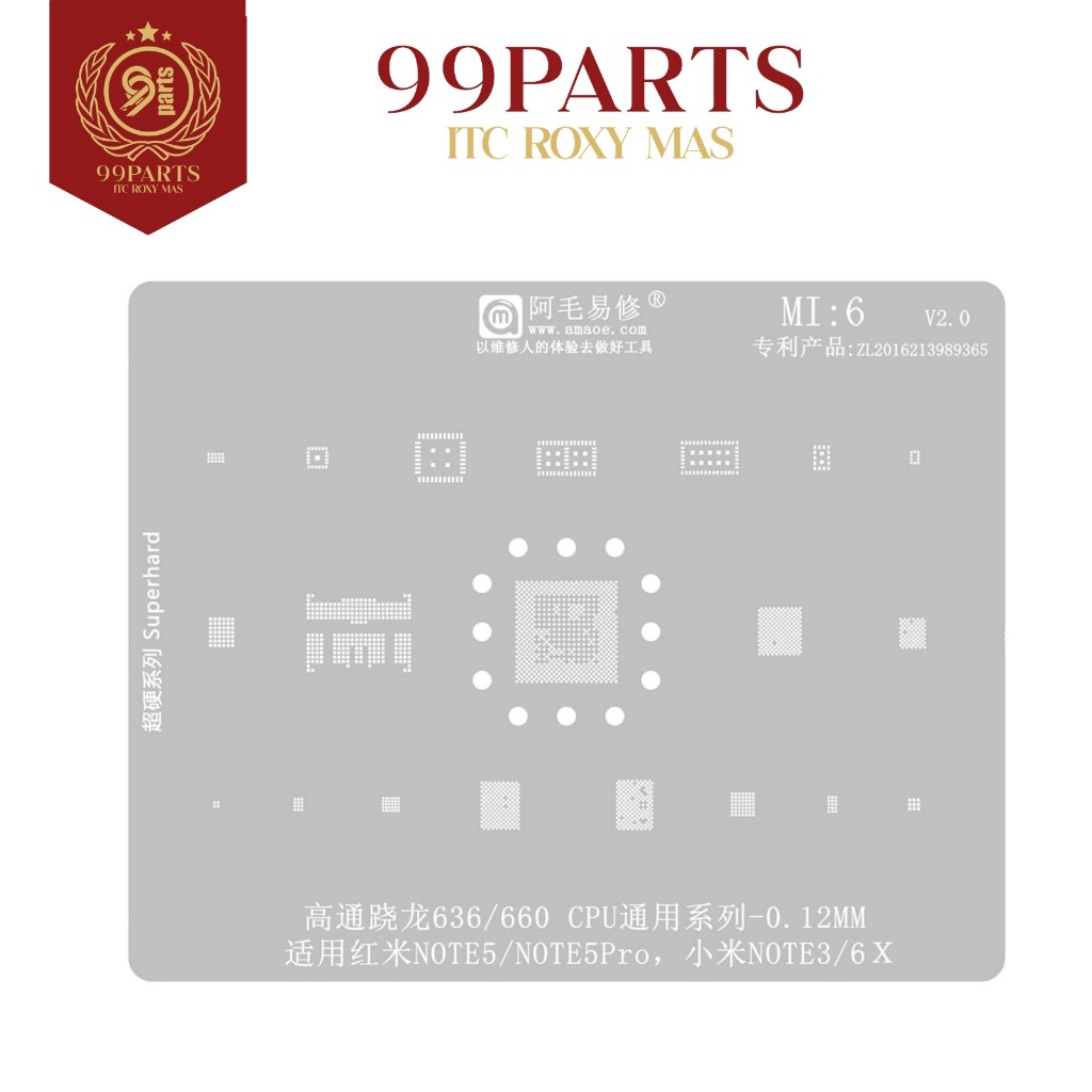 99SPS - Plat Cetakan Amaoe MI:6 / Cetakan IC MI6 For Amaoe