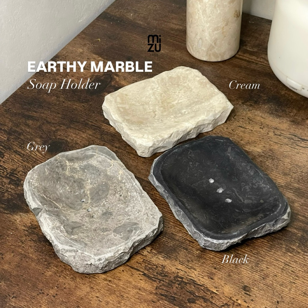 Soap Dish Tempat Sabun Batang Earthy Series Soap Holder Batu Marmer Erosi