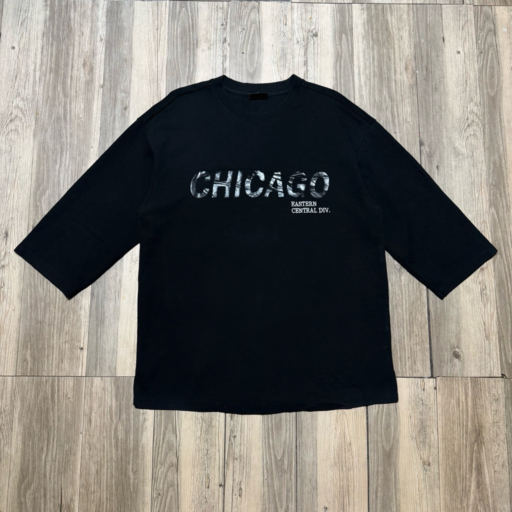 Kaos NBA chicago Bulls black tee cotton Original