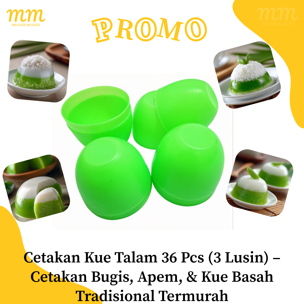 Cetakan Kue Talam 36 Pcs (3 Lusin) – Cetakan Bugis, Apem, & Kue Basah Tradisional