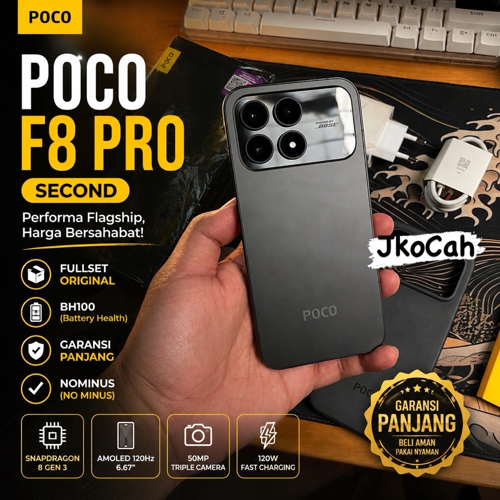 POCO F8 PRO 5G SECOND 12/512gb Fullset Original