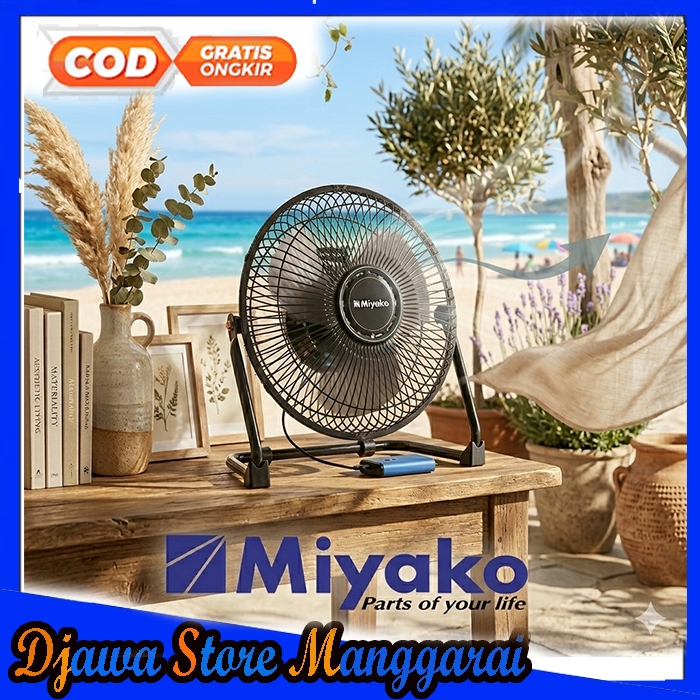Kipas Angin Meja miyako 6 Inch - Thermofuse, Baling-Baling Super Spread, Hemat Energi