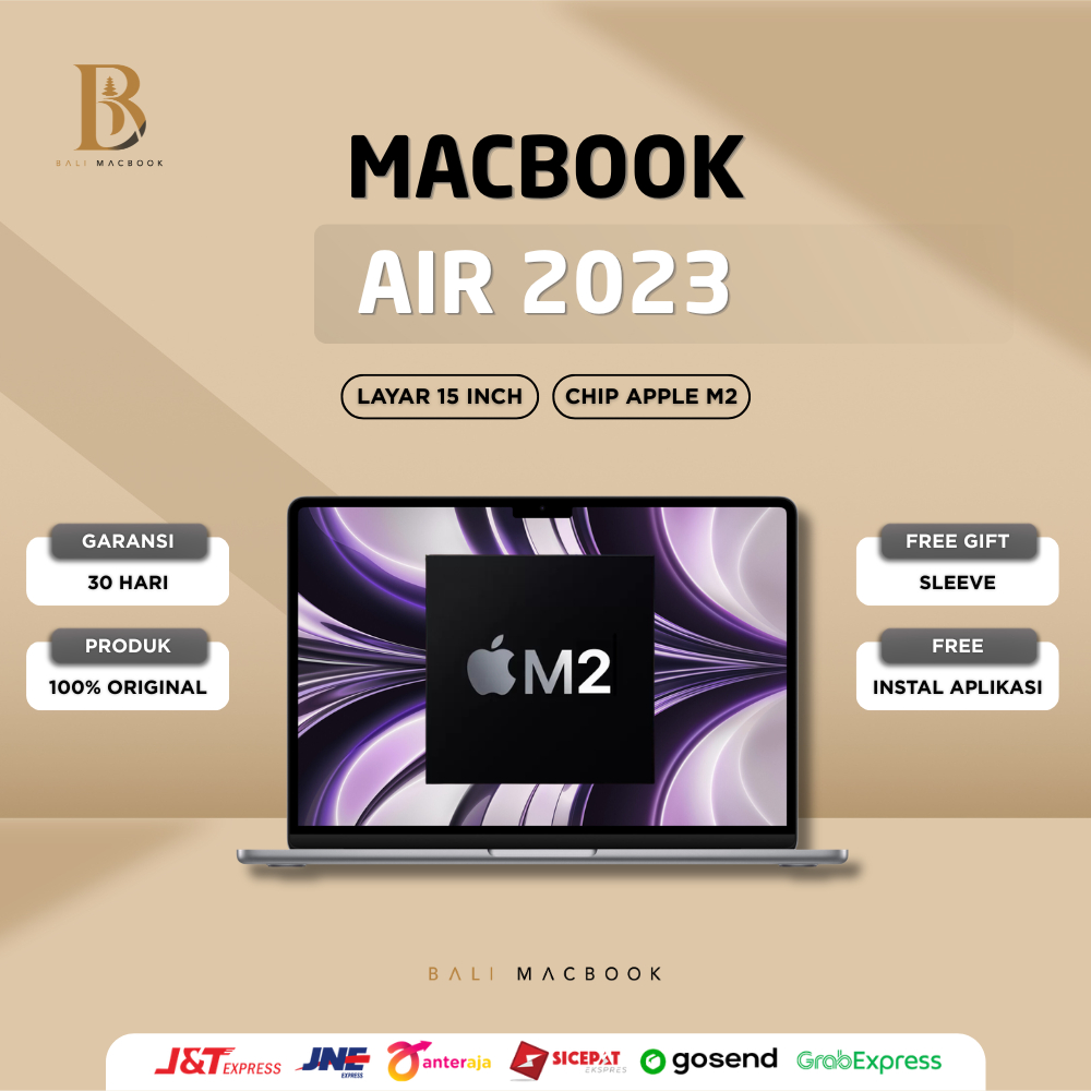 Macbook Air 15 inch 2023 M2 | Ram 8GB - 16 GB | SSD 256 & 512 GB - Second ORIGIAL