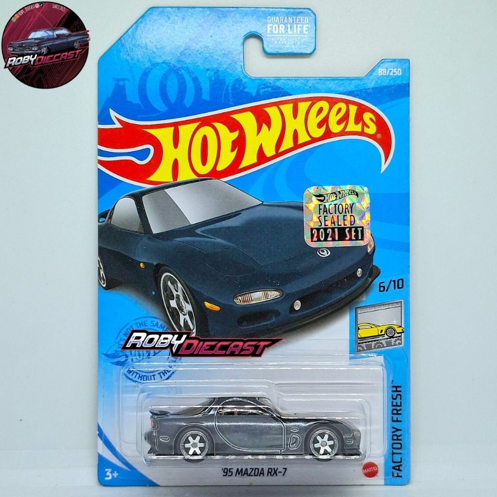 Hot Wheels STH Super Treasure Hunt '95 Mazda RX-7 Black Factory Fresh US Card + Factory Sealed 2021