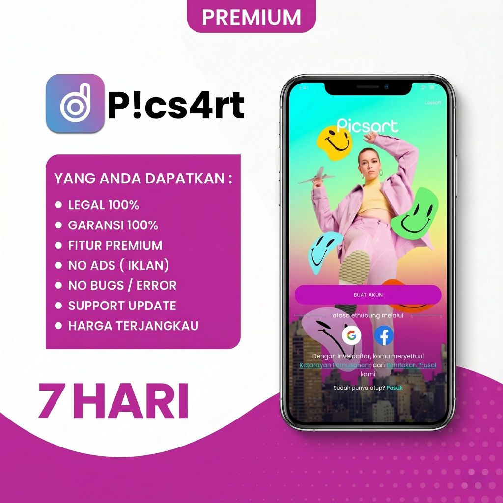 Picsart Premium Aplikasi Edit Foto Legal, Tanpa Iklan, Fitur Lengkap, No Bug