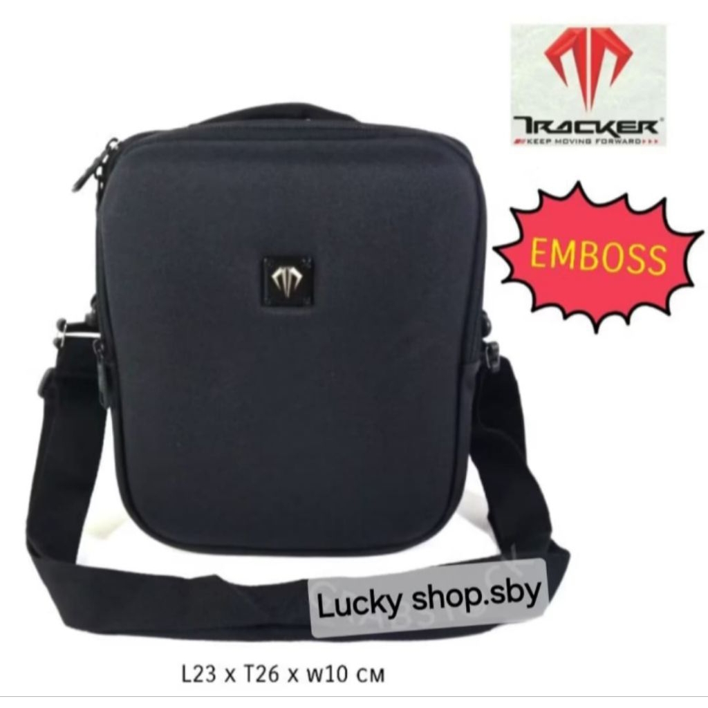 Tas Selempang Pria Tracker Embos Original Free Rain cover