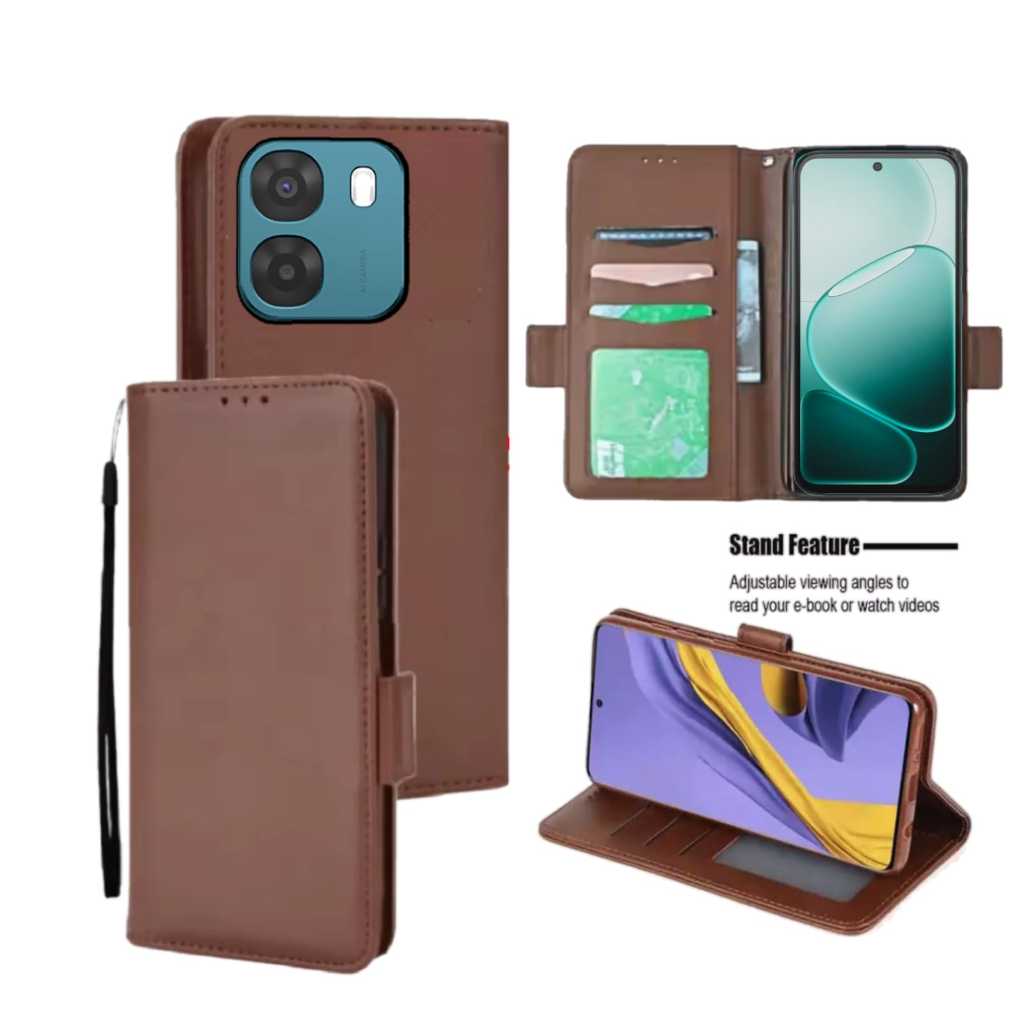 CASE HP OPPO A6T/A6 4G - CASING DOMPET - FLIP COVER LEATHER- SARUNG HP