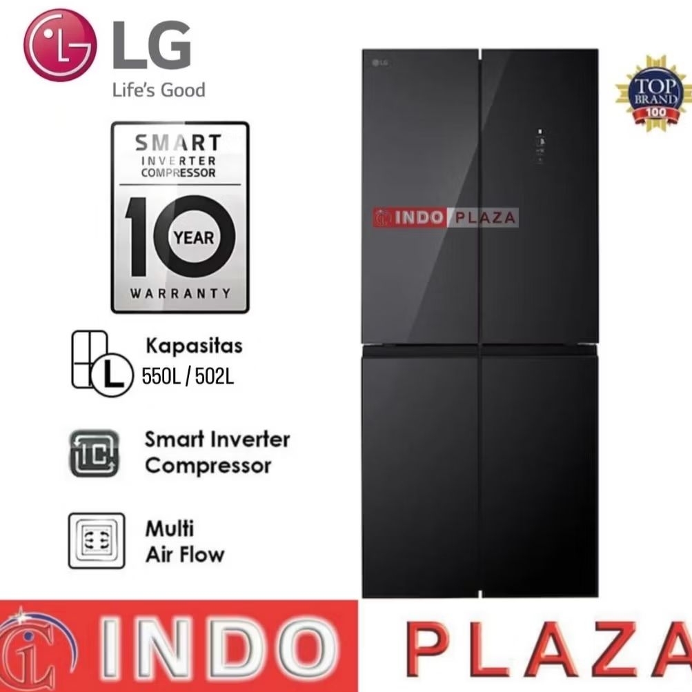 KULKAS LG SIDE BY SIDE GCFB48FPGAM | KULKAS MULTI DOOR 4 PINTU 550Liter