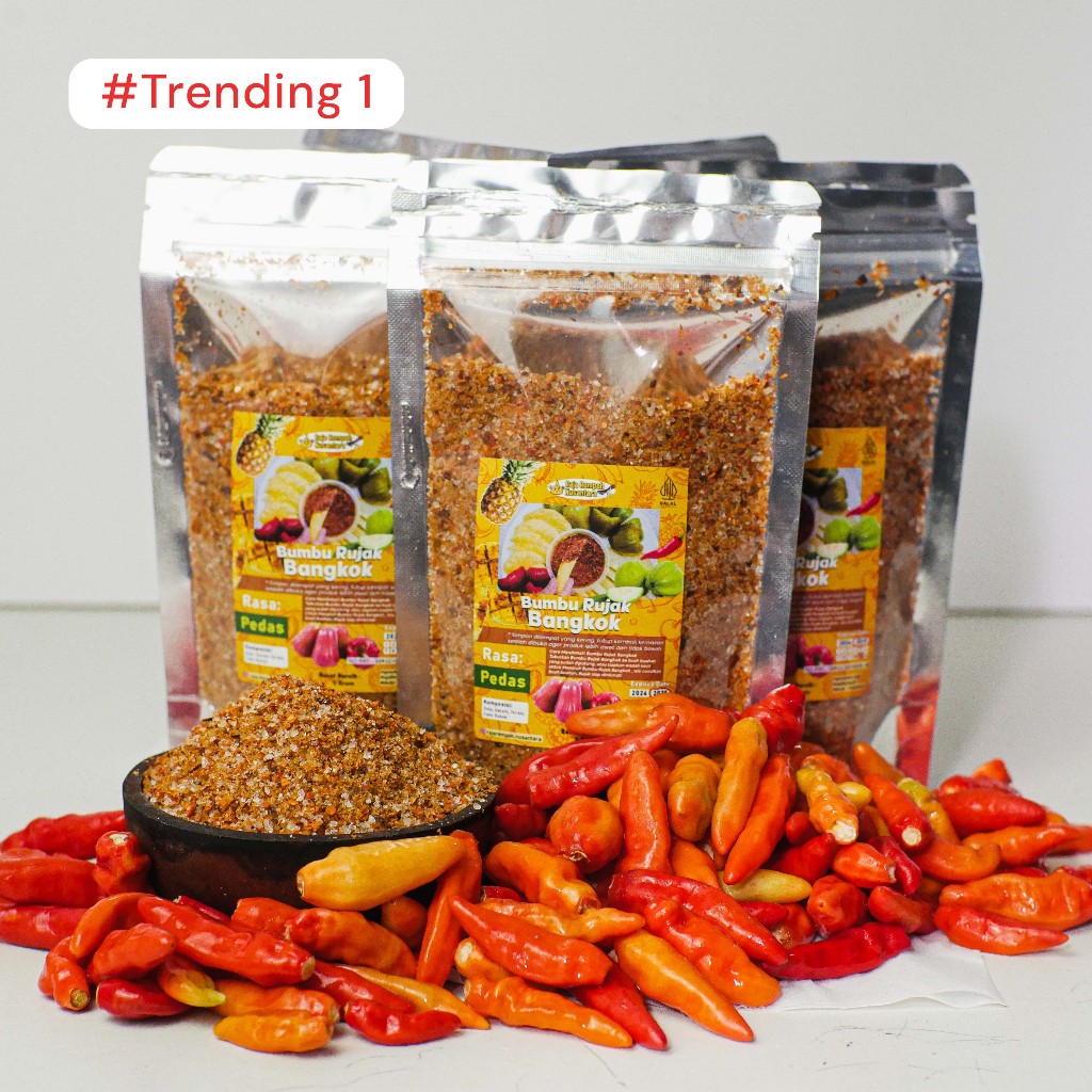 BUMBU RUJAK BANGKOK Buah Pedas Manis Asin / Buah Jambu Kristal - Khas Thailand / Bumbu Tabur