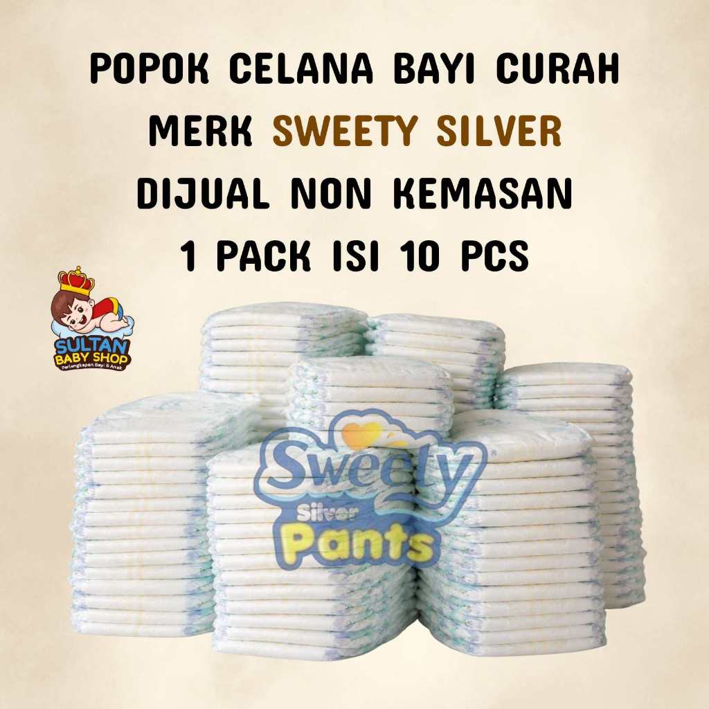 Repack Popok Pampers Celana merk SWEETY SILVER ORI isi 10