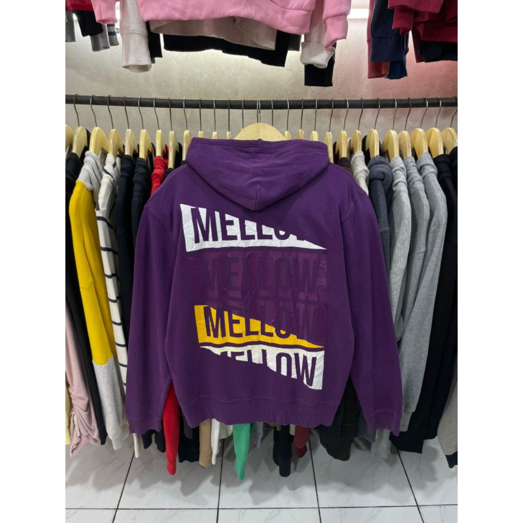 hodie mellow backprint ungu ( L )