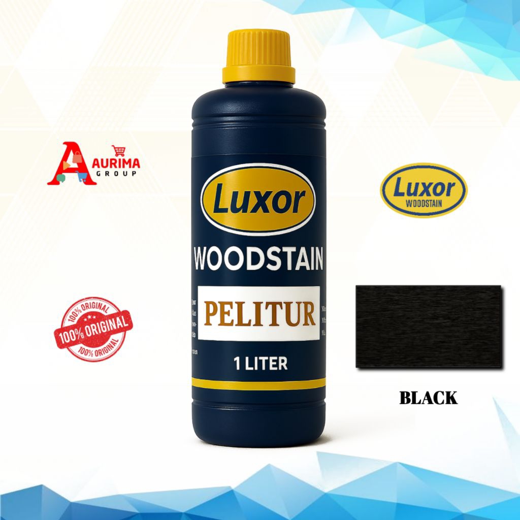 CAT KAYU LUXOR WOODSTAIN BLACK 1LITER - CAT DEKORATIF KAYU INTERIOR DAN EXTERIOR MUDAH DIGUNAKAN