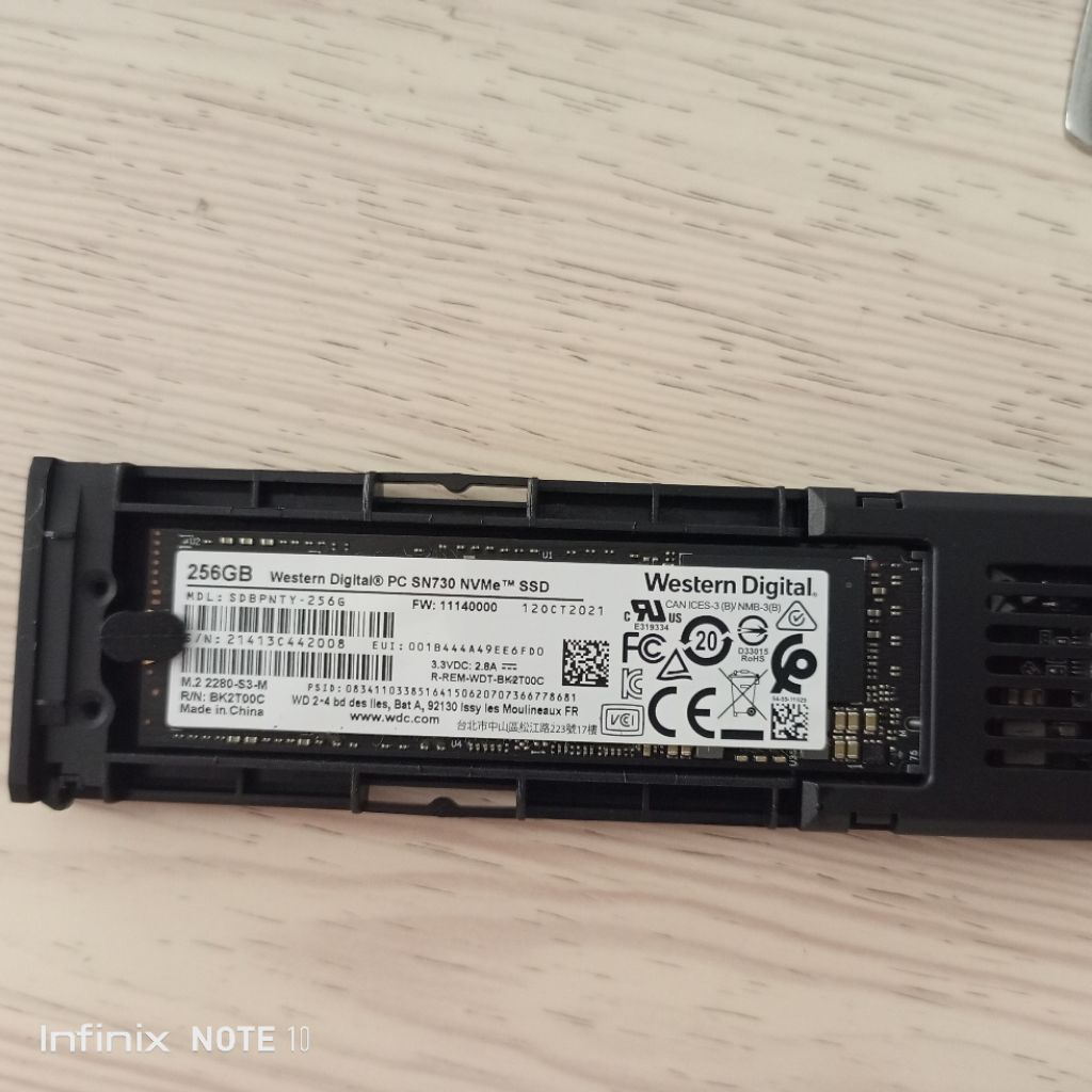 SSD m2 NVME WD Western Digital SN730 256 Gb 256gb - Like NEW Copotan HDSentinel 11 days