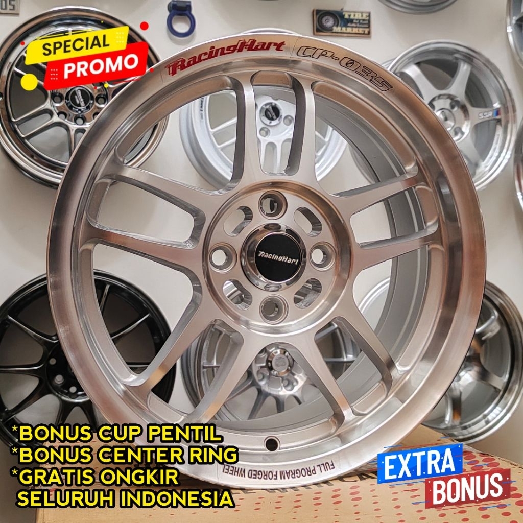 (Spesial promo) velg mobil Racing hart Cp035 R15 (baru)