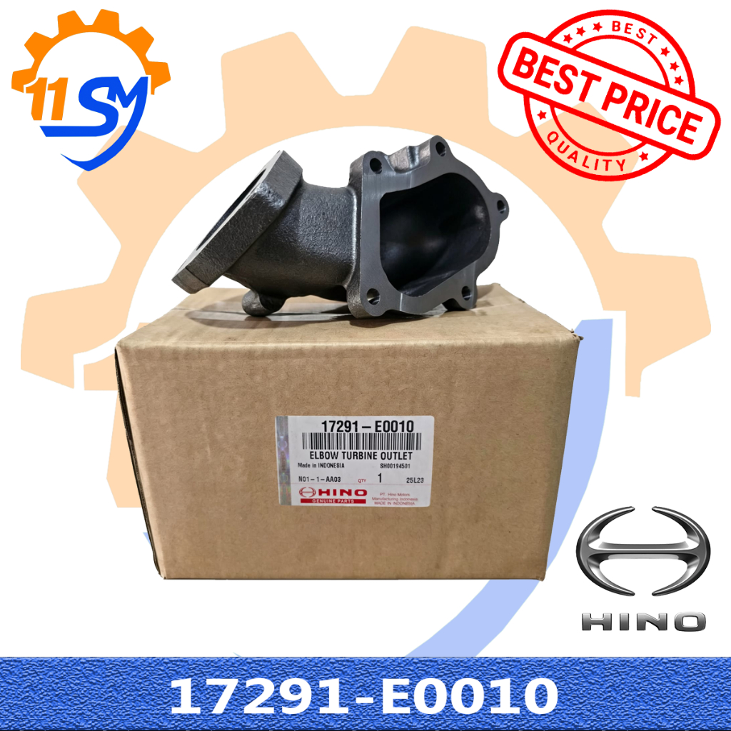 READY STOK ELBOW TURBINE OUTLET 17291-E0010 HINO DUTRO 130 ELBOW KONEKTOR TURBO ORIGINAL