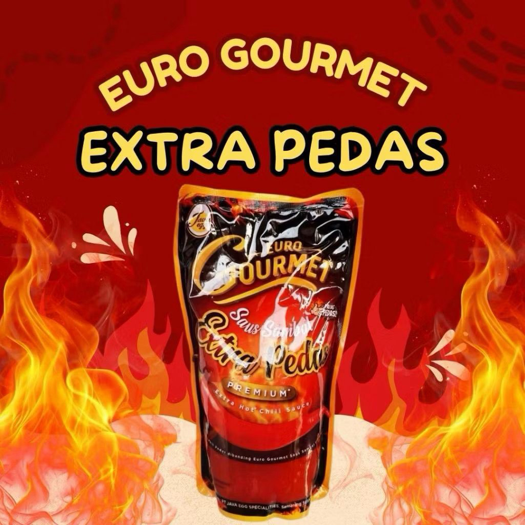 Euro Gourmet Saus Extra Pedas 1kg / Gourmet Extra Pedas