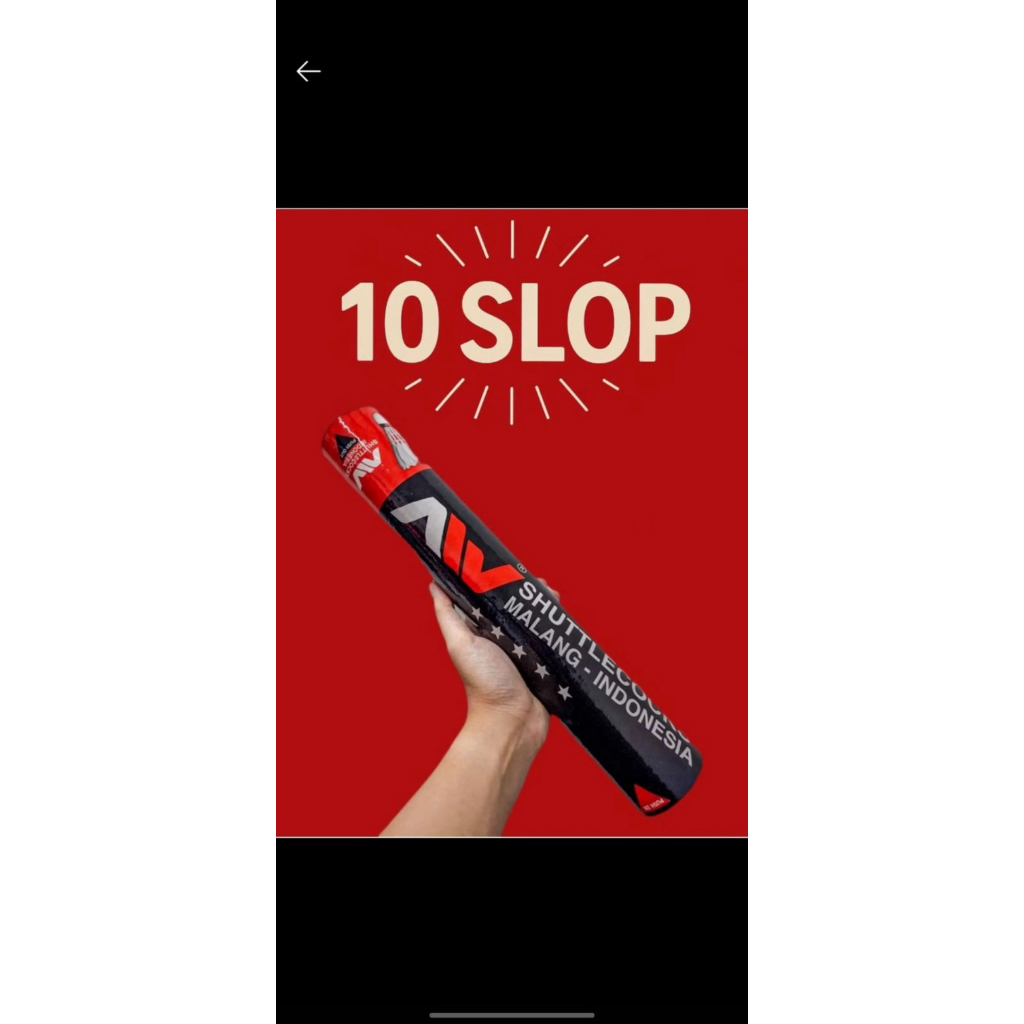 Shuttlecock AW Hitam 10 SLOP