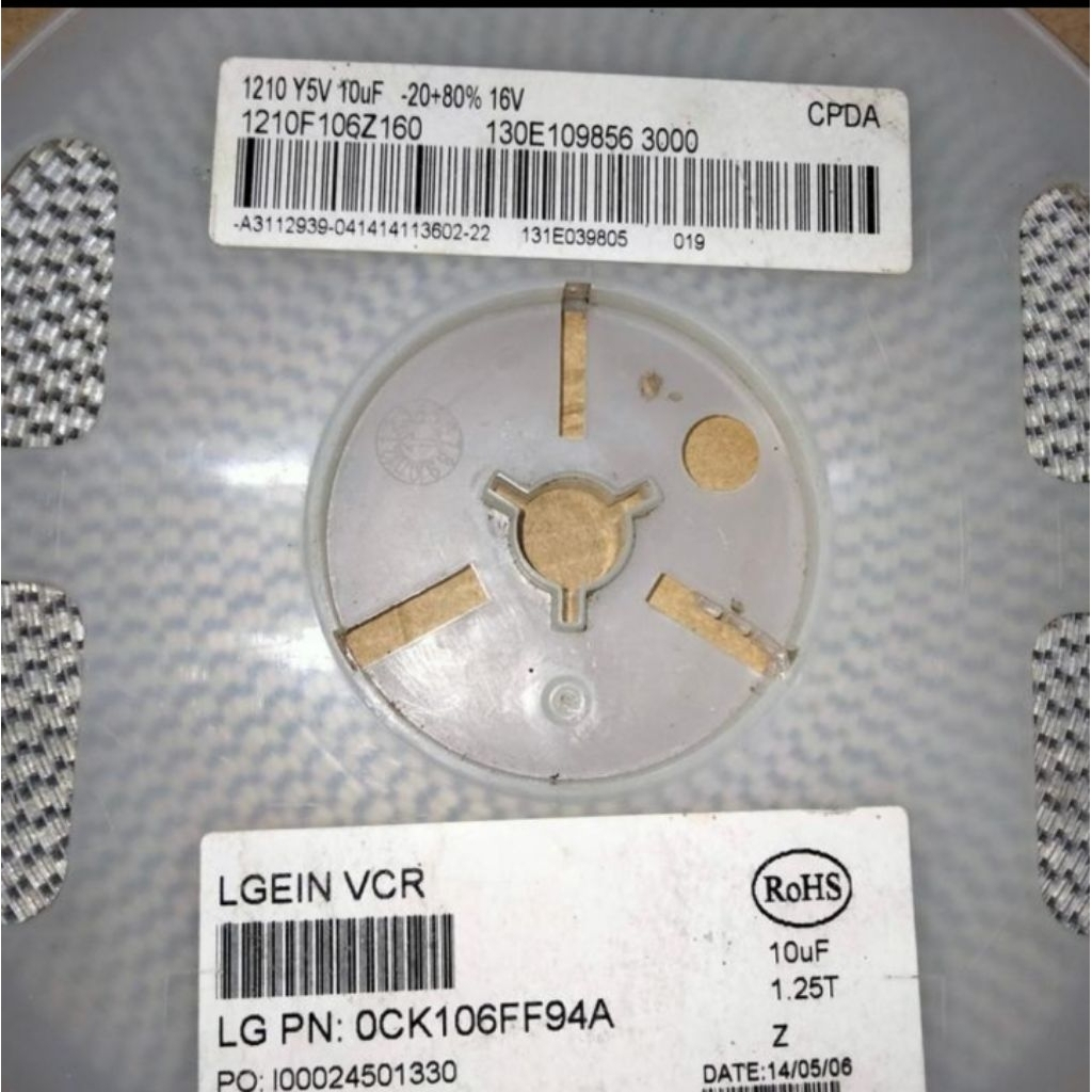 KAPASITOR SMD 10UF 16v 1210 (1000pcs)