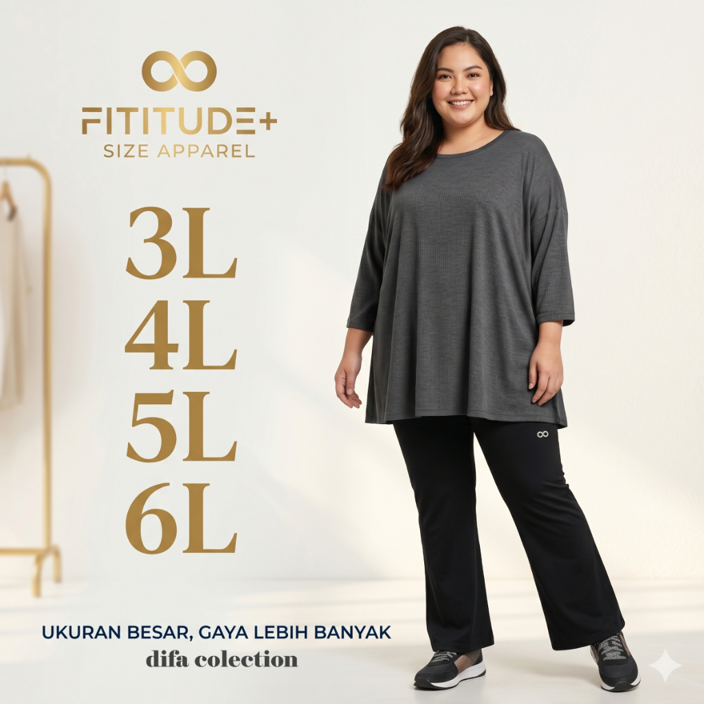 Celana Senam Jumbo Wanita Kaos Katun Ukuran 4L 5L 6L
