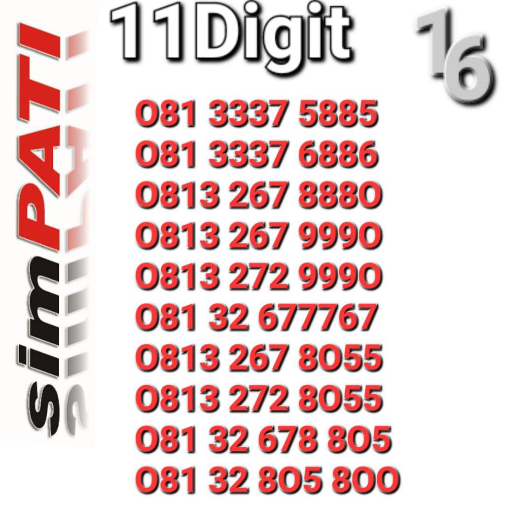 NOMOR SIMPATI 11DIGIT 8585 8686 234