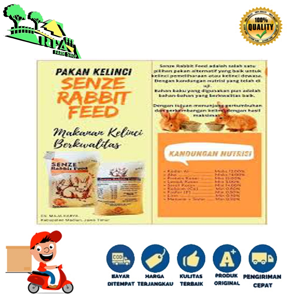 Pakan Kelinci Senze Bernutrisi Dan Bervitamin 20 Kg
